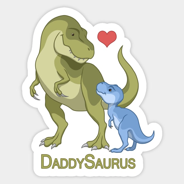 DaddySaurus T-Rex Father & Baby Boy Dinosaurs Sticker by csforest